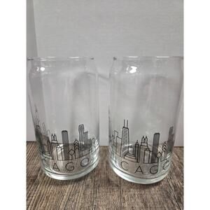 Uncommon Goods City Skyline Beer Glasses - Set of 2 Chicago